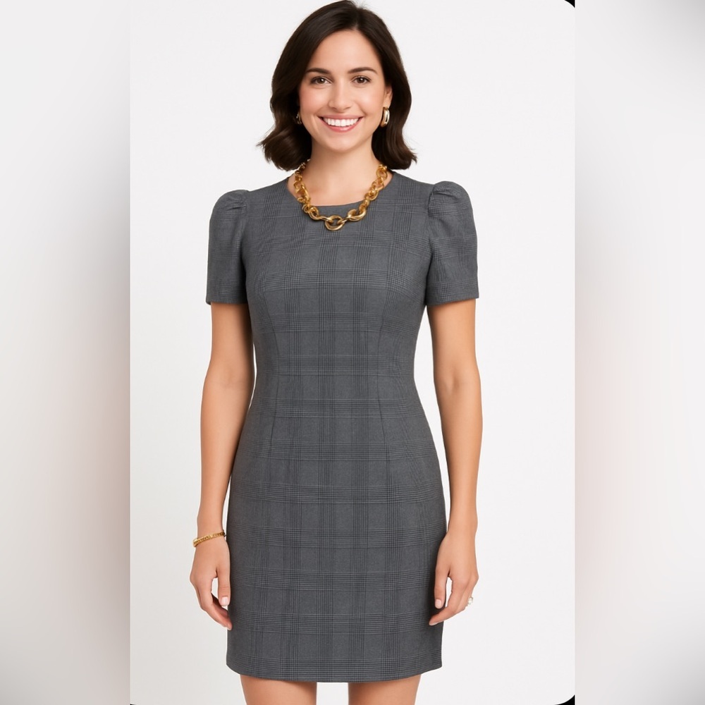 Express Gray Plaid Mini Dress